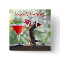 Season's Greetings Squirrel Pins