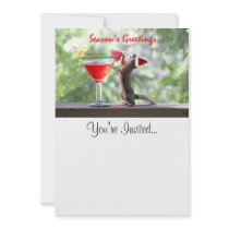 Season's Greetings Squirrel Invites