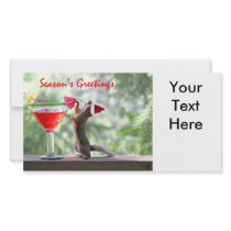 Season's Greetings Squirrel Customized Photo Card