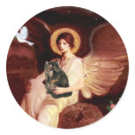 Seated Angel - Persian Calico cat stickers