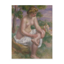 Seated Bather in a Landscape or, Eurydice Postcards