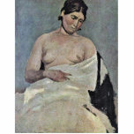 Seated Woman With Bare Chest,  By Corot Jean-Bapti photo sculptures