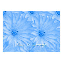 Seating name tags, aqua blue lilly - customisable business card