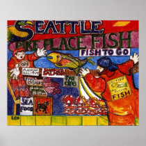 Seattle Fish Market Posters