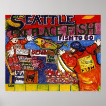 Seattle Fish Market Posters