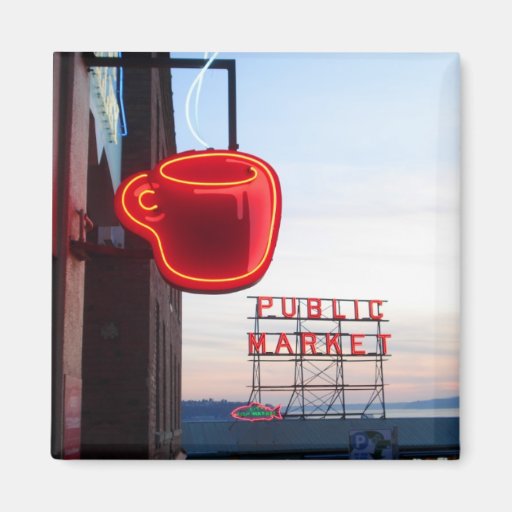 Seattle Public Market Refrigerator Magnet