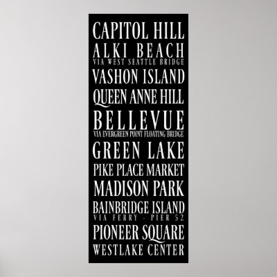 Seattle Subway Sign Poster
