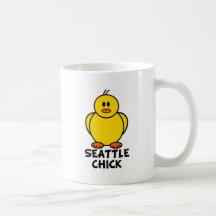 Seattle Washington Chick Coffee Mugs