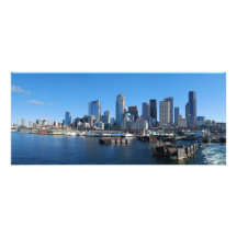 Seattle, Washington Skyline Panorama Photo Print