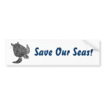SeaTurtle, Save Our Seas! Bumper Sticker bumper stickers