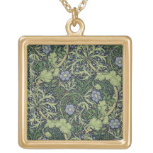 Seaweed Wallpaper Design, printed by John Henry De Custom Jewelry