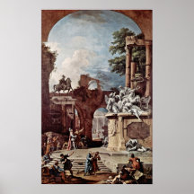 Sebastiano Ricci - Tomb of the Duke Posters