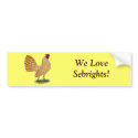 Sebright:  Buff-laced Rooster bumper stickers