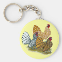 Sebright Rooster Assortment Key Chains