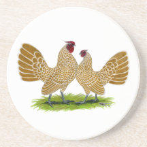 Sebrights Buff Laced Drink Coasters