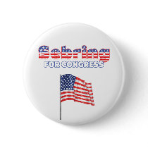 Sebring for Congress Patriotic American Flag Button