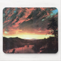 Secluded landscape in the sunset, Frederick Church mousepads