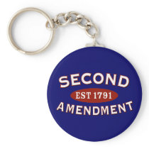 Second Amendment Est. 1791 Keychains