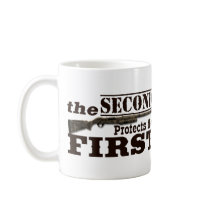 Second Amendment Protects First Amendment Mug