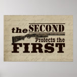 Second Amendment Protects First Amendment Posters