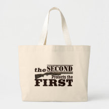 Second Amendment Protects First Amendment Tote Bag