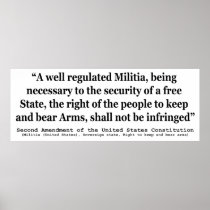 Second Amendment to the United States Constitution Posters