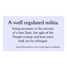 Second Amendment trivia cards Business Cards