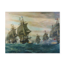 Second Battle of the Virginia Capes Postcard