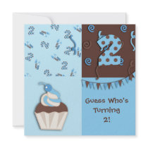 Second Birthday : Boy : Invitation