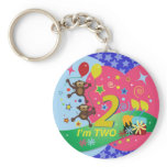 Second Birthday: Cute and Fun, Two Monkeys Keychains