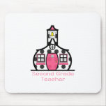 Second Grade Teacher Polka Dot Schoolhouse mousepads