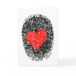 Secret Admirer Heart Fingerprint Love cards