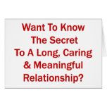 "Secret To A Long Relationship"