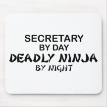 Secretary Deadly Ninja by Night Mouse Mat