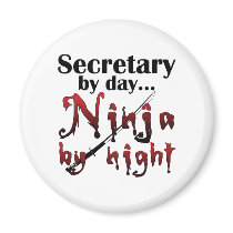 Secretary Ninja Refrigerator Magnets