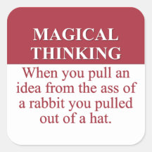 Secrets of Magical Thinking (3) Square Stickers