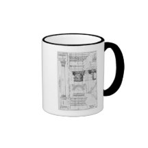 Section and elevation of a composite column coffee mug