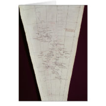 Section of Map from Ross Island to South Pole Greeting Card