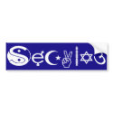 Secular Bumper Sticker bumper stickers
