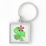 Secular Humanist & Atheist Symbol Flowers keychains