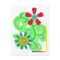 Secular Humanist & Atheist Symbol Flowers Post Cards