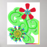Secular Humanist & Atheist Symbol Flowers posters