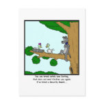 Security Guard: Bird, Cat and Dog cartoon postcards