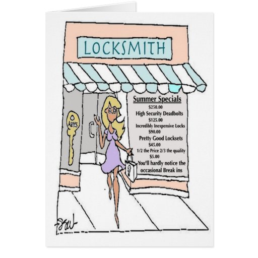 Security Locksmith Funny Cards Zazzle