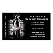 Security Services - Skeleton Key ring Business Card