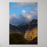 Sedona Mountain Moon Glow 3706 Poster