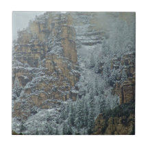 Sedona Mountains snow storm Tiles