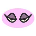 Seductive eyes with lashes stickers