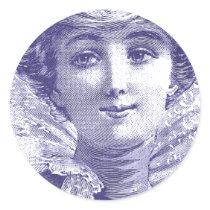 Seductive Victorian Diva - French Fashion Plate Sticker