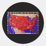 See America Round Stickers